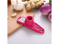 Espremedor Manual de Alho e Pimenta, Cortador e Moedor de Alho, Plástico Ecológico e Aço Inoxidável MDUG (vermelho)