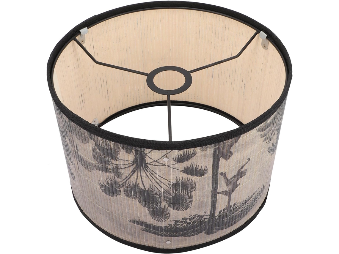 Abajur E27 Com Ambiente Aconchegante Para Luminária De Mesa Vintage De Bambu.