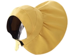Chapéu de sol de manga comprida com proteção UPF50+, chapéu de praia de aba dupla com abertura superior para mulheres.