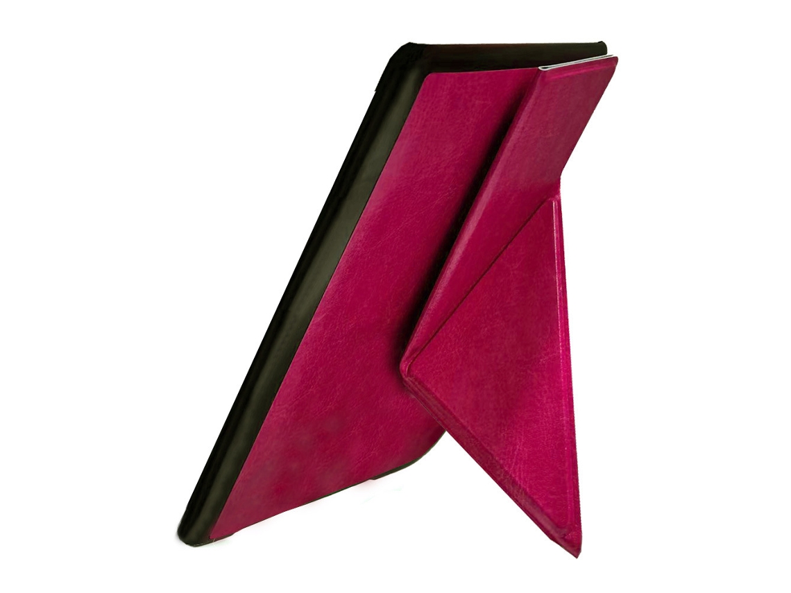 Capa Panoona Para Kobo Clara Hd (n249) , Couro Pu Ultrafino, Suporte Deformável Vermelho