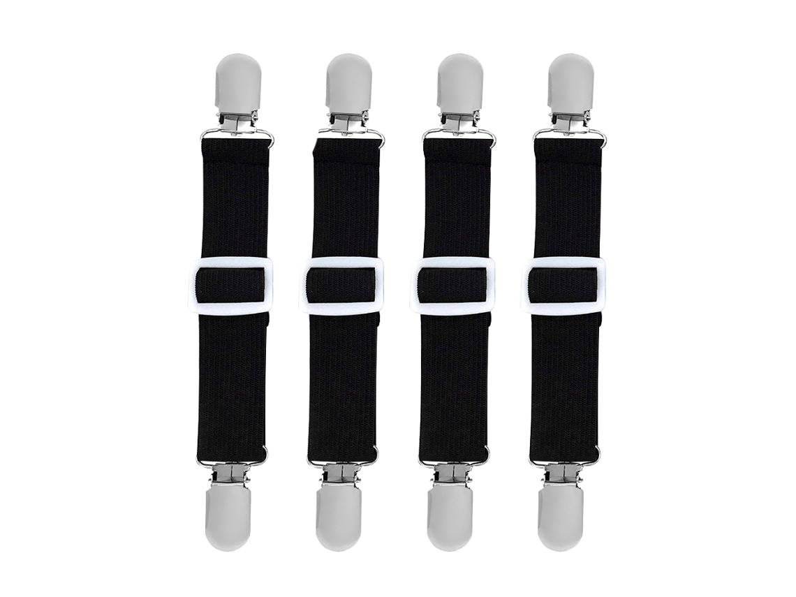 Conjunto De 4 Peças De Prendedores De Canto Elásticos Ajustáveis ​​para Protetor De Colchão E Lençol. Aquaforge