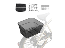 Cesta traseira para bicicleta Vevor, cesta de malha de arame com rede de carga
