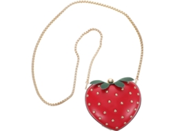 Bolsa De Ombro Feminina Em Formato De Morango, Carteira De Frutas Vermelhas Para Meninas.