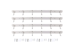 Parede 6 Ganchos Aço Inox LAXISCREED 4 Unid