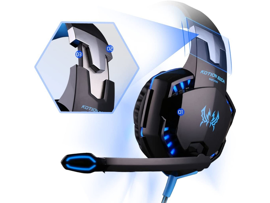 Fone De Ouvido Gamer Kotion Each G2000 Over-ear Com Microfone 50mm Driver Som Surround