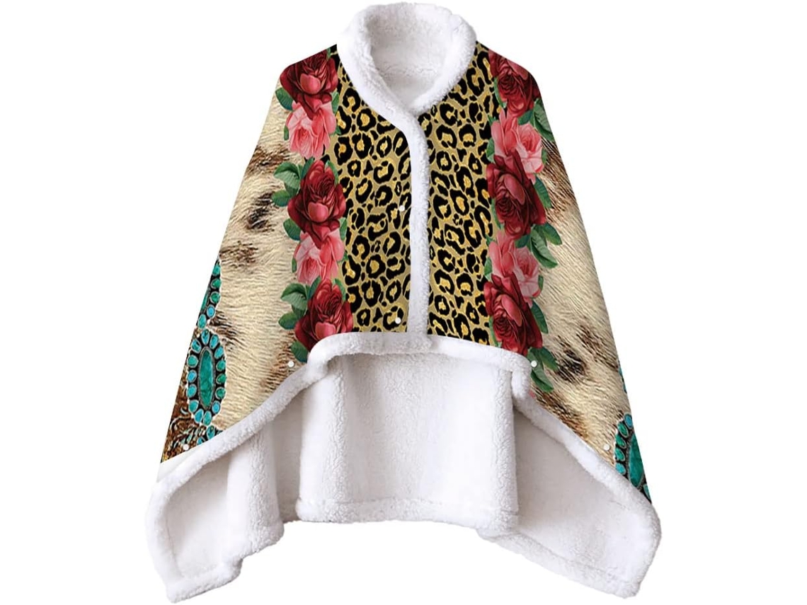 Manta de Lã Sherpa Fansu Xale Grossa e Macia Inverno com Botões Quente Microfibra para Adultos Crianças 150x12