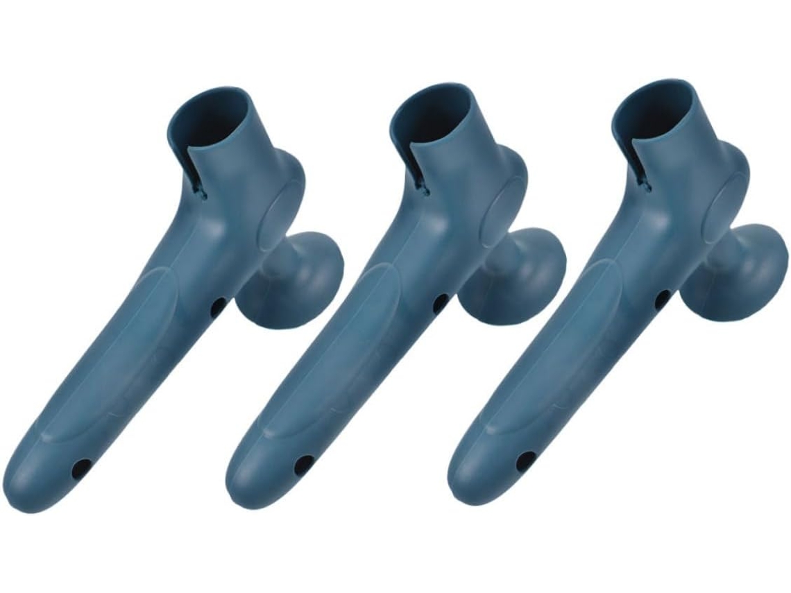 Balacoo Conjunto De 3-protetores Maçaneta Silicone Com Ventosas Para Prevenção Colisões, Cinza, Para Casa E Escritório