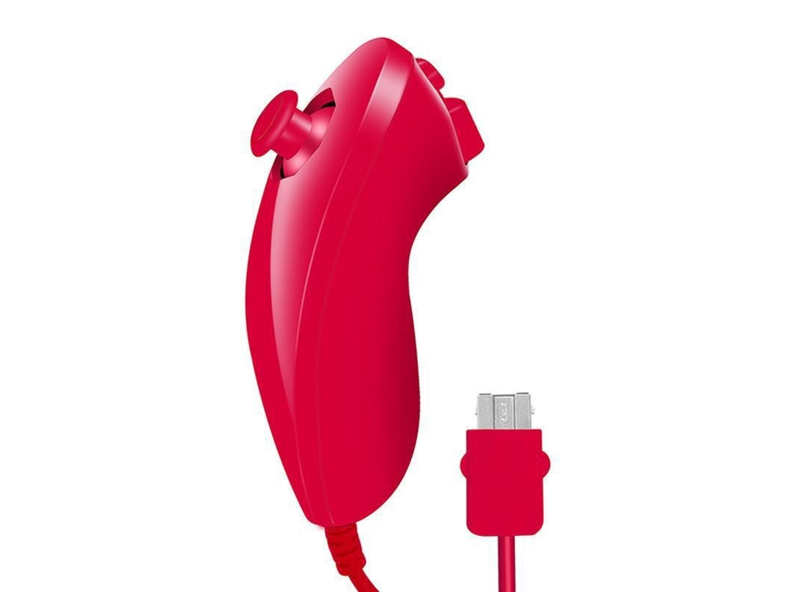 Nunchuk Para Wii/wii U, Controlo Com Analógico E 3 Eixos Czhhmart Vermelho