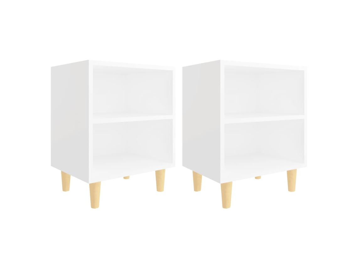 Bed Cabinet, Bed Cabinets Vidaxl Branco Madeira Processada (n/a)
