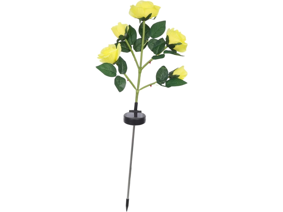 Conjunto De 2 Luminárias Solares De Jardim Com Lâmpadas Led Decorativas Em Formato De Flor, Com Desi Gokoco