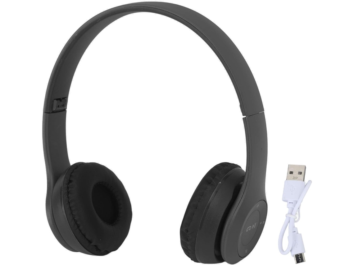 Fone De Ouvido Bluetooth P47 Bt Com Redução Ruído, Dobrável, Sem Fio, Ideal Para Esportes E Música, Perfeito Para Homens