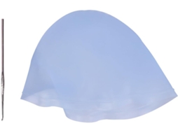 Tucano de cabelo profissional reutilizável em silicone azul para coloração capilar.