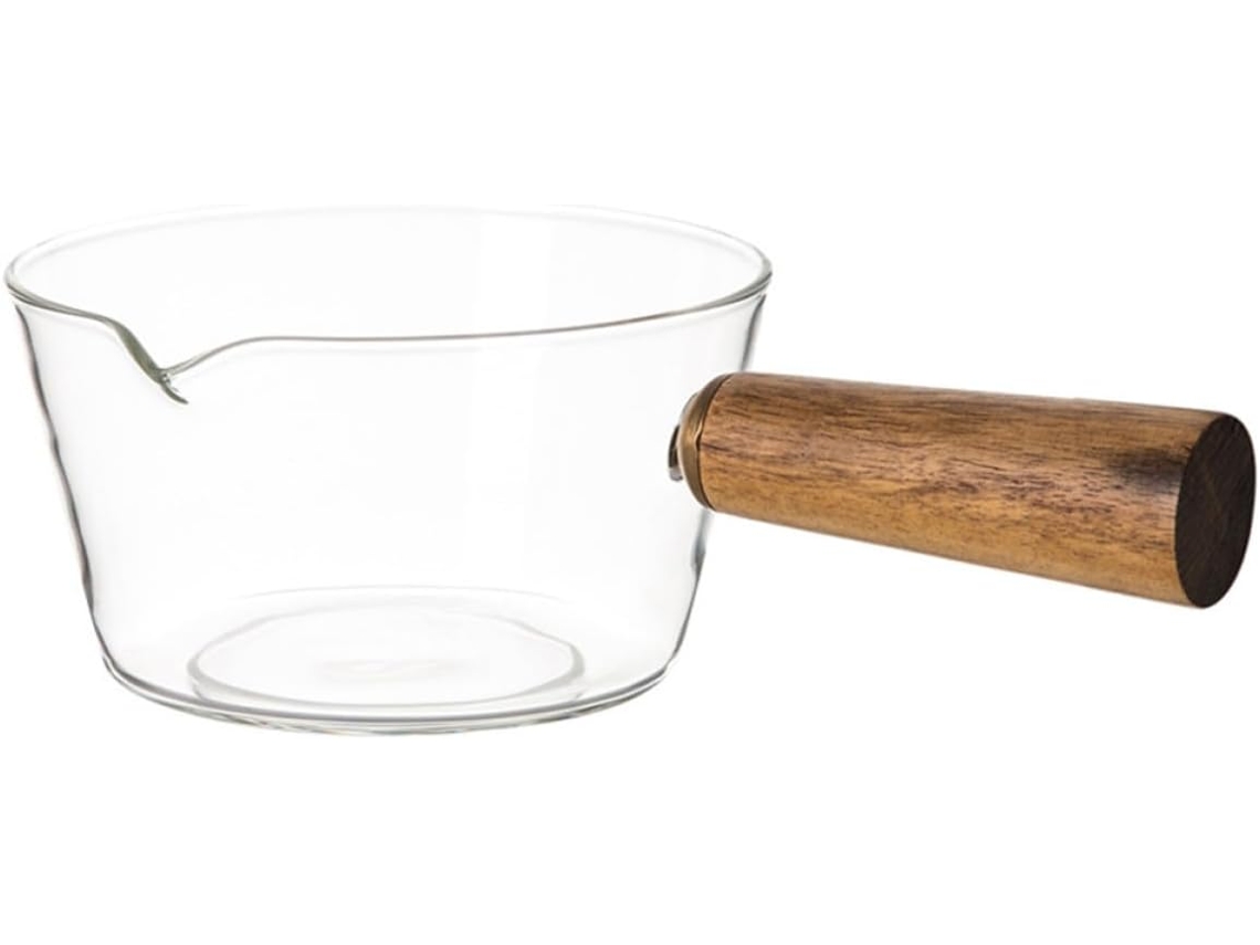 Panela De Leite Vidro Borossilicato 600ml Para Cozinhar E Aquecer Líquidos No Fogão