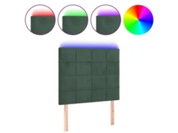 Led Headboard, Led Headboards Vidaxl Verde Veludo (90 X 5 X 118/128 Cm)