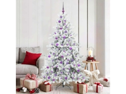 Vidaxl Árvore De Natal Articulada Artificial Branco 180 Cm Pvc E Aço