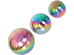 Kichouse Kit de 3 Esferas Refletoras de Aço Inoxidável para Decoração de Jardim e Casa. Bolas Espelhadas Polidas e Sem CHABERLU