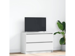 Vidaxl Móvel De Tv 80x35x54 Cm Derivados De Madeira Branco