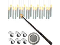 Vela Led Flutuante com Varinha Mágica Controle Remoto Decoração Sem Chama Simulação de Luz | S/MARCA