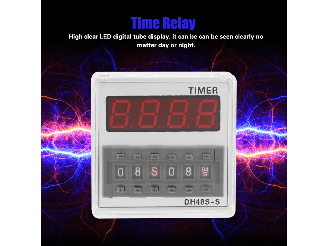 Temporizador Digital Laxiscreed Com Display, Relé Horário 220v E Ficha Branca