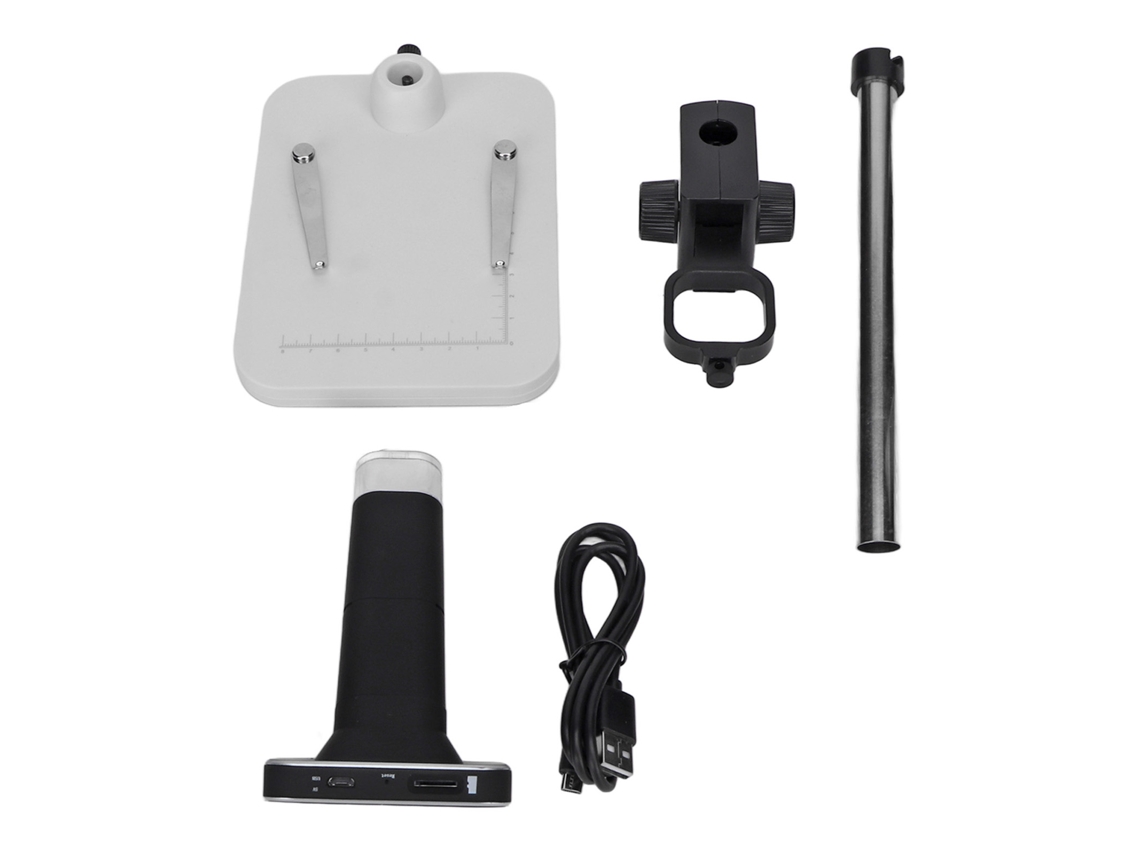 Microscópio Digital Lcd 500x Com Tela Rotativa De 3,5 Polegadas Leds Ajustáveis Usb Bateria Recarregável