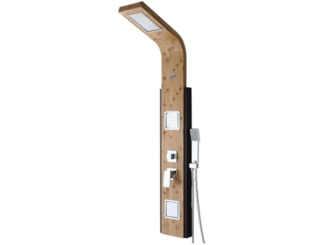 Coluna de Duche Hidromassagem SHOWER DESIGN Dalima (Natural - Bambú - 145x50x22 cm)