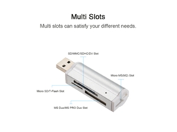 Leitor De Cartões All In One Usb 2.0 Mini Portátil Para Sd/tf/ms Duo/m2 Com Cartão De Som Usb Interno Ssd
