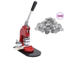 vidaXL Máquina de fazer crachás com 500 crachás 58 mm