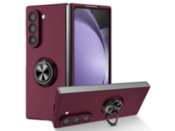 Capa Rígida Para Celular Samsung Galaxy Z Fold7 5g Com Suporte E Anel Giratório