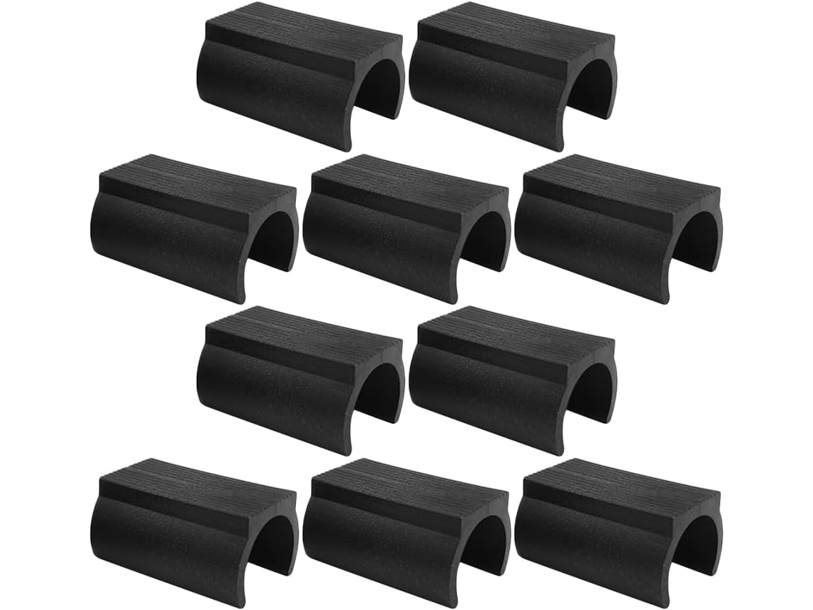 Protetores De Pés Cadeira Plástico Preto, 19mm, Antiderrapantes, Fáceis De Usar, Pacote Com 10 Unidades Para Proteger