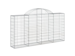 Gabion Basket, Gabion Baskets Vidaxl Prateado Ferro (200 X 30 X 100/120 Cm)