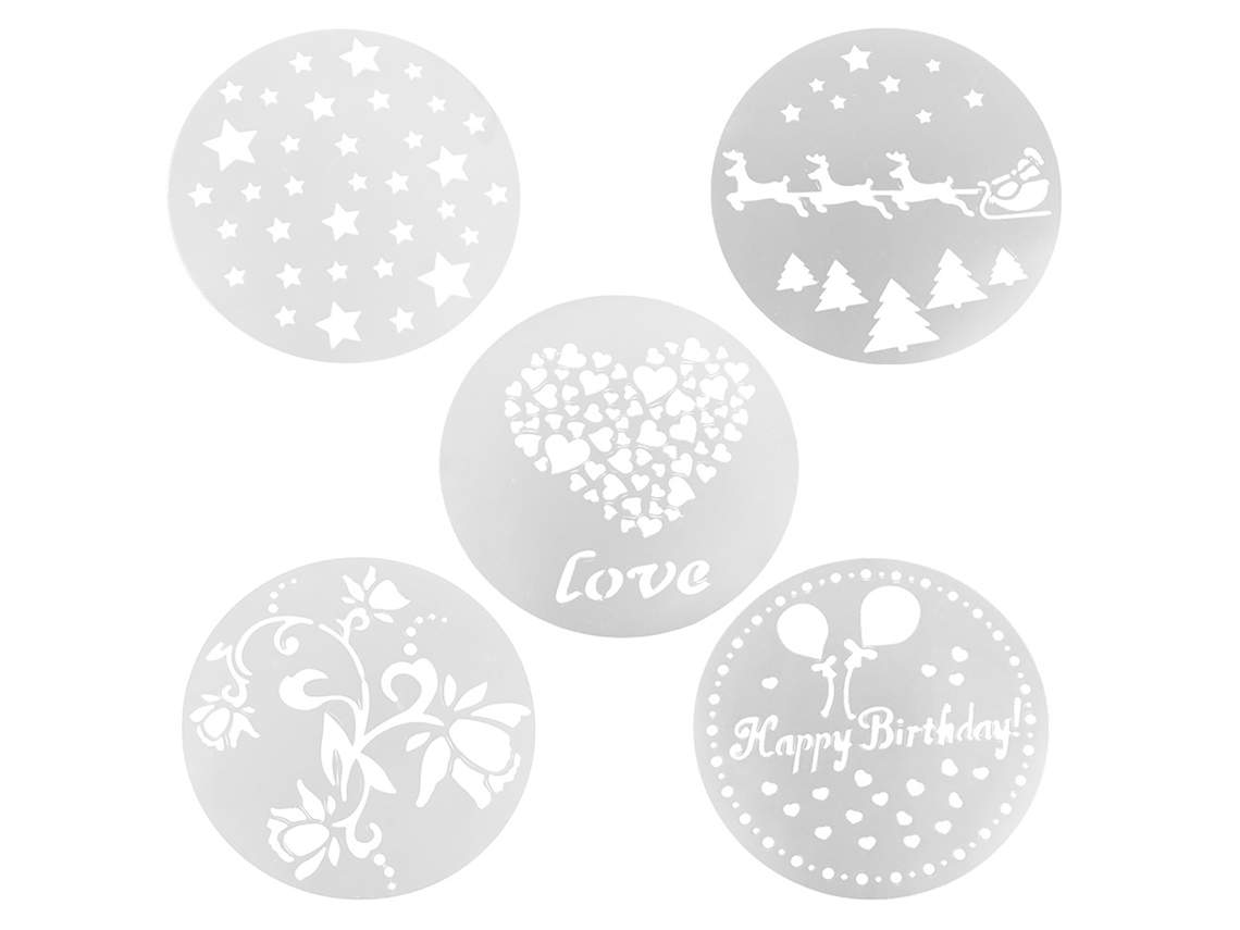 5pcs Molde De Spray Para Chocolate Ferramentas De Decoração De Bolo E Assar Plásticas