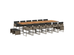 Garden Dining Set, Garden Dining Sets Vidaxl Cinzeto Rattan / Vime (n/a)