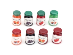 Walshlxq 8 Peças Mini Jams Modelos de Cena em Miniatura 1:12 Acessórios para Casa de Bonecas para Maiores de 3 Anos