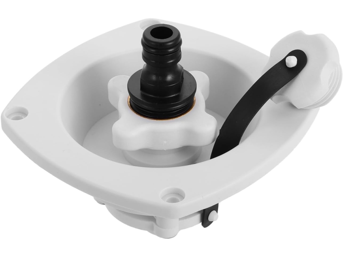 Tampa para abastecimento de água em camping, adaptador de entrada giratório