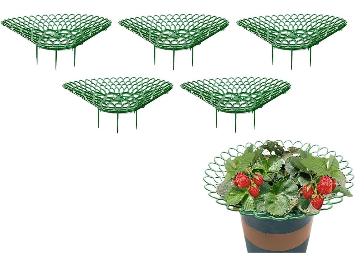 Suporte para Cultivo de Morangos Suporte Reutilizável para Plantas, Berço Protetor para Frutas Acessório de Jardim CHABERLU