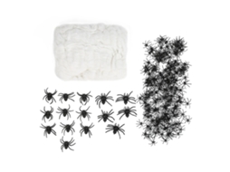 Teias De Aranha Para Halloween, 200g, Com 215 Aranhas De Plástico, Efeitos De Sustentação, Para Casa Assombrada, Interior E Exterior
