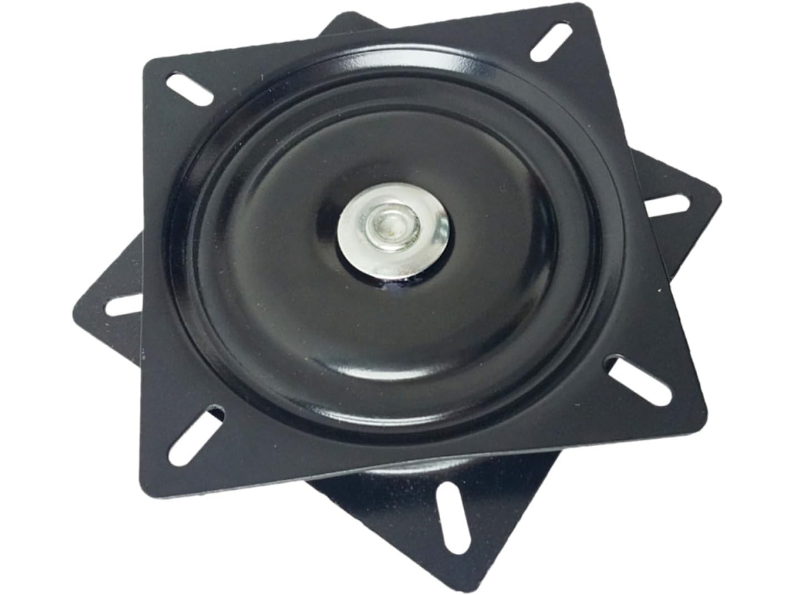 Base Giratória Healeved em Aço Laminado a Frio Preto com Rolamento Reforçado para Assento Giratório de 360 Gra