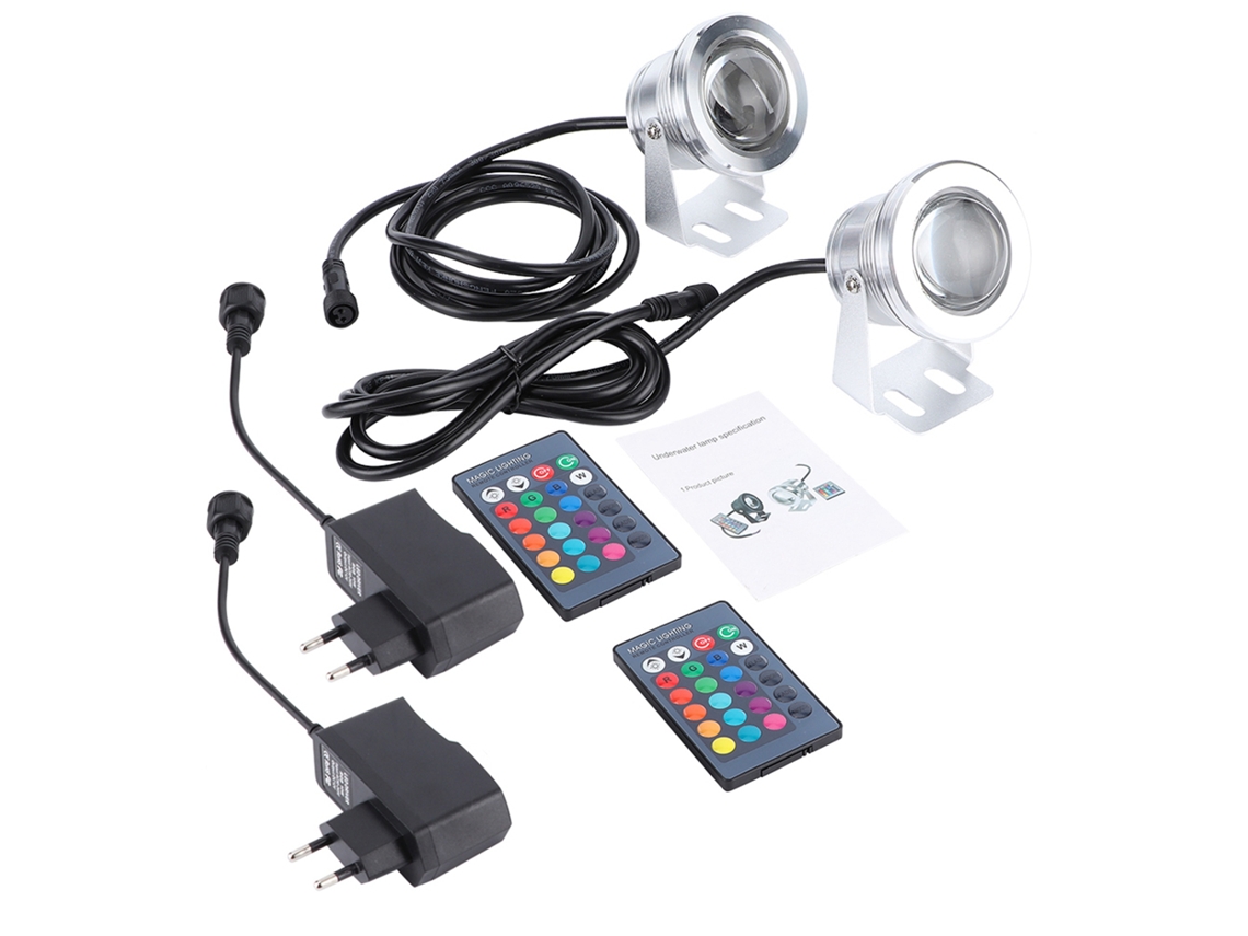 Luz Subaquática RGB Controle Remoto para Piscinas e Fontes | S/MARCA