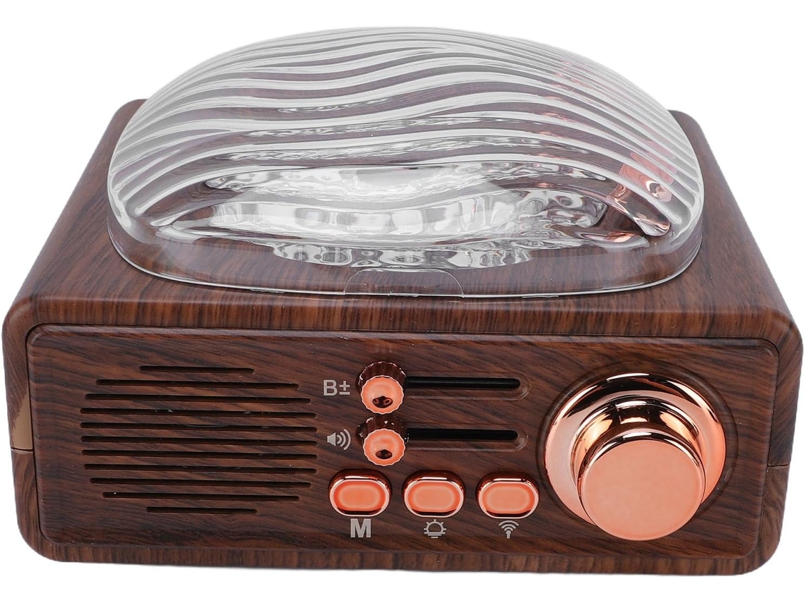 Leitor Cd Portátil Fockety, Reprodutor De Música Retrô Para Mesa Com Luz Noturna De Projeção