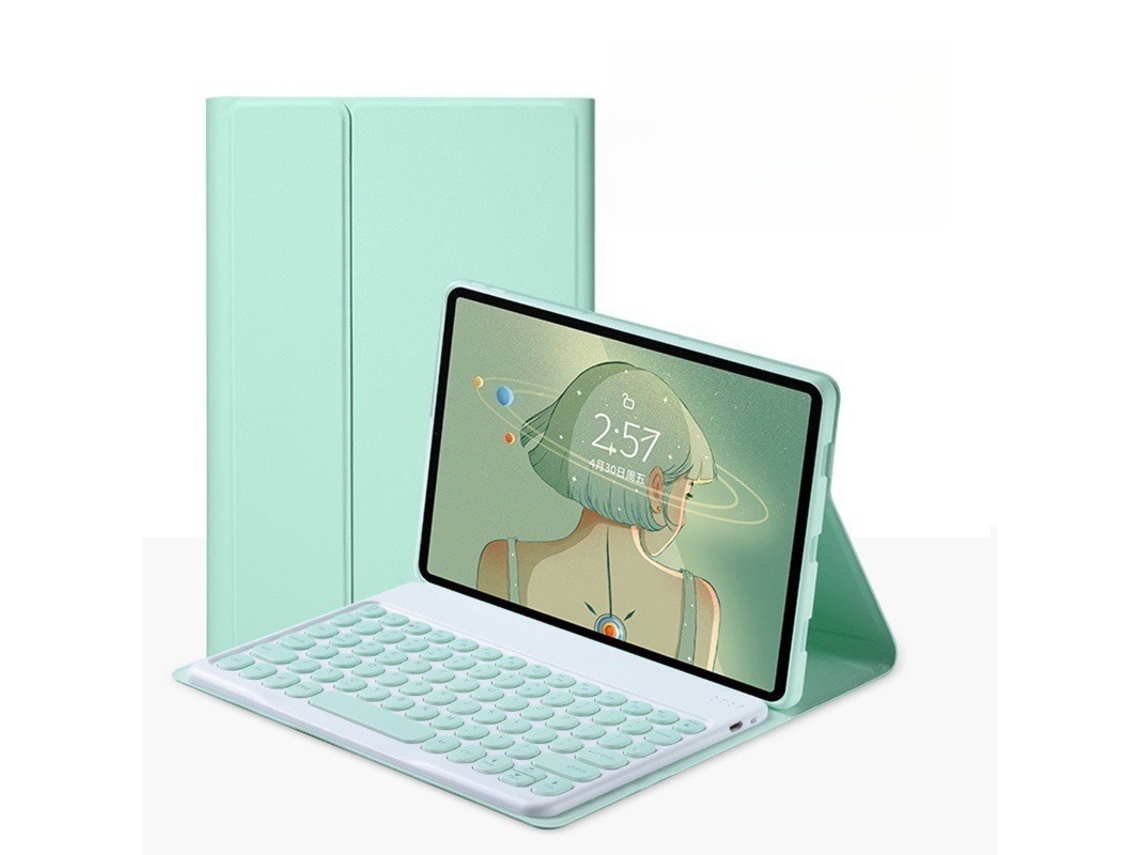 Capa Teclado Para Lenovo Xiaoxin Pad M11 11 (tb330fu/331fc) Polegadas, Com Teclado Bluetooth (verde Claro) Cuich