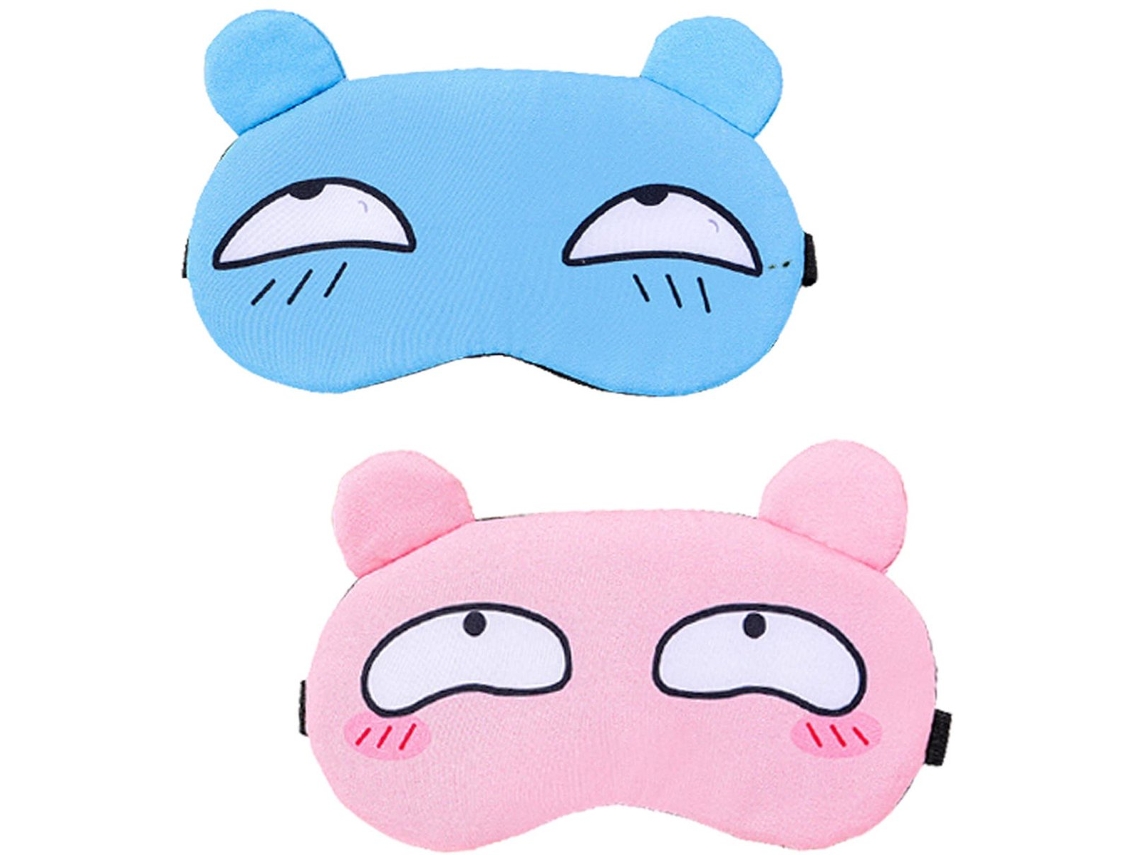 Kit com 2 Máscaras de Dormir de Pelúcia Macia e Fofa AQUAFORGE