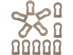 Uonlytech 12 Peças Placas De Escudo Fechadura Oval Em Bronze Antigo 22x12x7mm Capas Metal Para Móveis