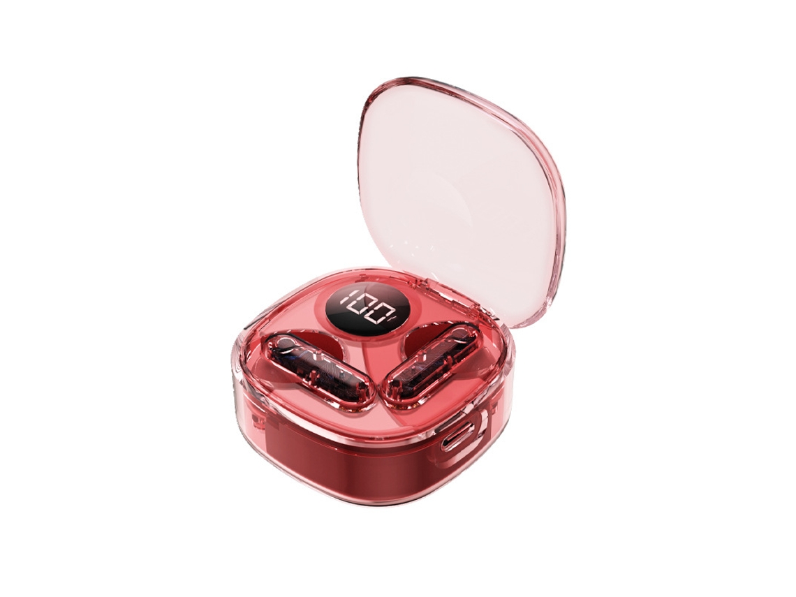 Fone de Ouvido Bluetooth Vermelho Instruções de Execução Sensíveis GODTVAGT