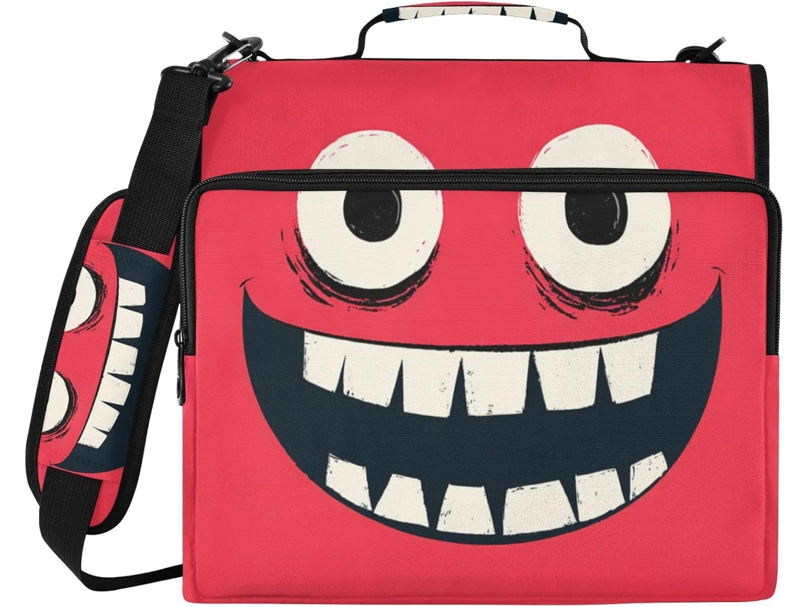 Pasta De Argolas Com Design Minimalista, 3 Argolas, Bolsos Extras, Alça De Ombro, Grande Capacidade E Bolsa De