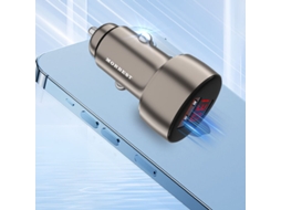 Carregador De Isqueiro Morbest C77ca De 48 W Com 2 Portas Usb Pd, Carregamento Rápido Qc Usb-a Usb-c Com Led Vermelho