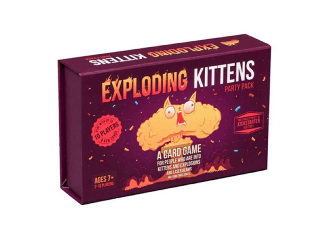 Jogo de tabuleiro interativo Ats Cats Cards em inglês para famílias e amigos, com música e gatinhos para festas.