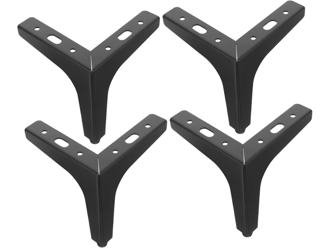 Housoutil Conjunto De 4 Pés Móveis Resistentes E Duráveis Com Suporte Triangular Para Sofá, Cama E Mesa Estilo Moderno