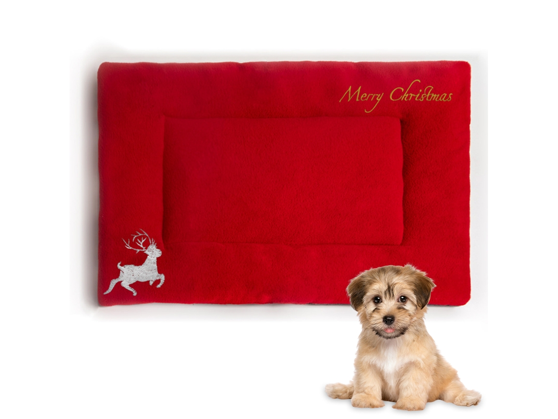Tapete Cama para Cães e Gatos com Tema de Natal | S/MARCA