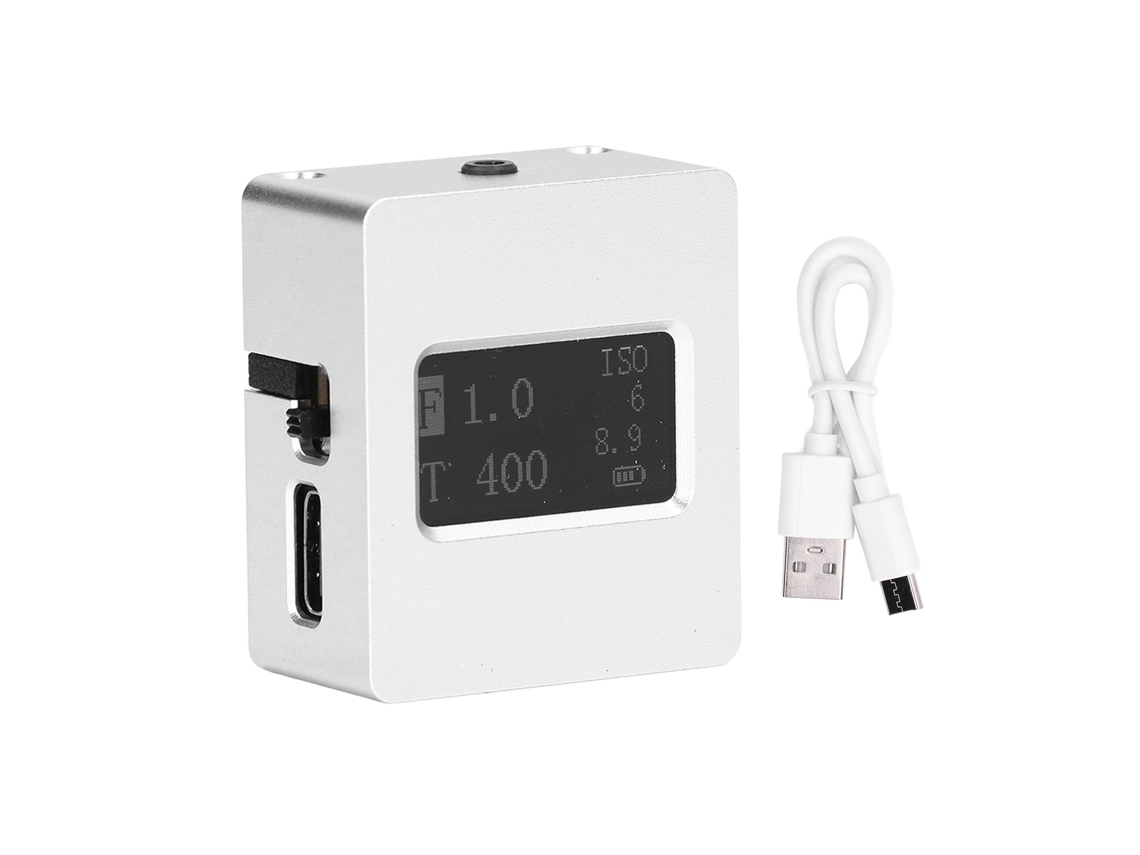 Meter de Luz para Câmera com Cabo USB, Fotômetro de Reflexão, Zapata Fria/Quente, HY 201X, Branca