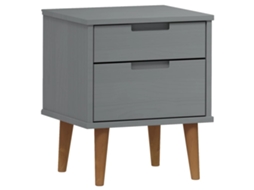 Maison Exclusive - Mesa De Cabeceira Molde 40x35x48 Cm Pinho Maciço Cinza